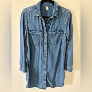 Denim Button-Up Shirt dress
